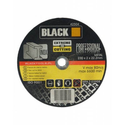 Tarcza tnąca do metalu Black 42504 230x2X22,2mm 10 SZT