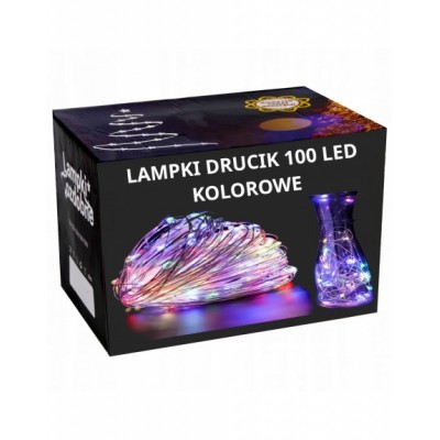 LAMPKI CHOINKOWE DRUCIK LED KOLOROWE 100SZT 230V