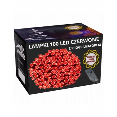 LAMPKI CHOINKOWE 100Led CZERWONE 100SZT LED