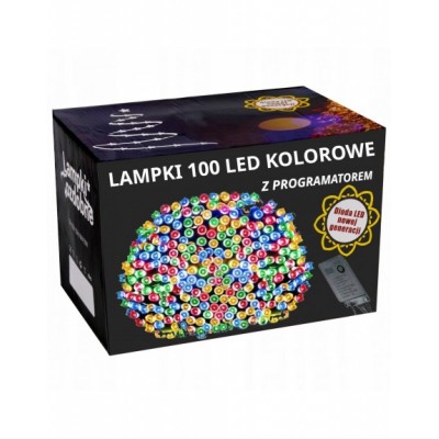 LAMPKI CHOINKOWE 100Led KOLOROWE 100SZT LED