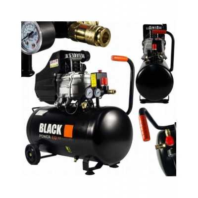 PROFESJONALNY KOMPRESOR OLEJOWY BLACK 50L WYDAJNY 2,8KW 8BAR