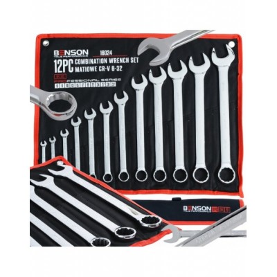 ZESTAW KOMPLET KLUCZEY PŁASKICH OCZKOWYCH 6-32MM 12EL...