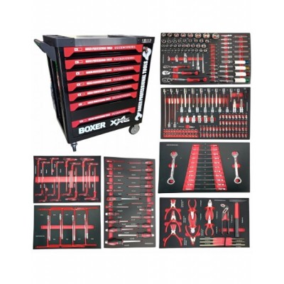 MEGA ZESTAW SZAFKA NARZĘDZIOWA 356EL 7 SZUFLAD STABILNA...