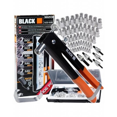 NITOWNICA RĘCZNA DO NITONAKRĘTEK M3-M8 106 ELEMENTÓW...