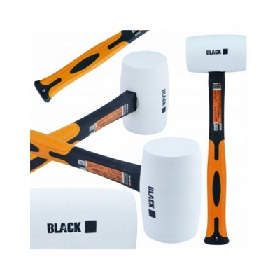 PROFESJONALNY MŁOTEK GUMOWY 340G TRZONEK FIBERGLASS BIAŁA...