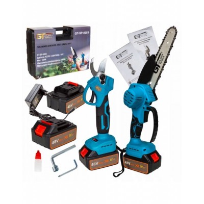 ZESTAW 2W1 PIŁA 8" SEKATOR 30MM 48V AKU 2SZT ŁADOWARKA...