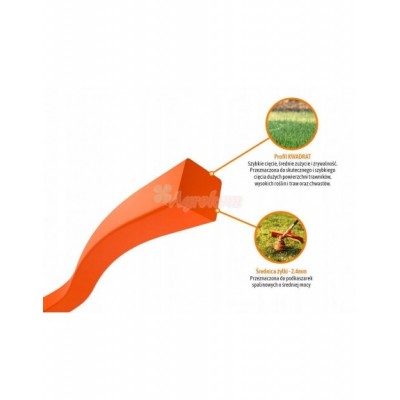 ŻYŁKA TNĄCA DO GŁOWICY KWADRAT 2,7MM 50M MOCNA