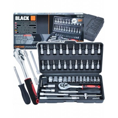 Zestaw Kluczy Nasadowych BLACK 46-cz 1/4" - Komplet...