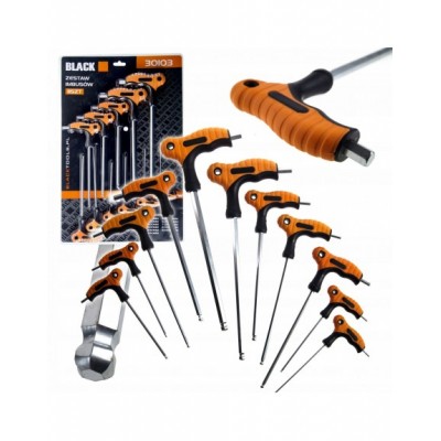 ZESTAW KLUCZY KLUCZE IMBUSOWE 11 SZTUK BLACK