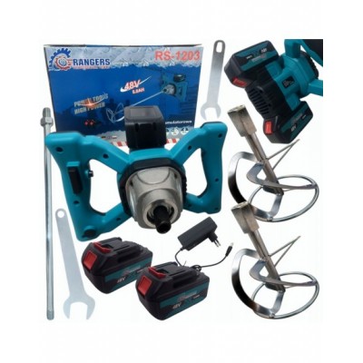 MIESZADŁO AKUMULATOROWE AKU 48V 2x AKU 5.0Ah + 2 MIESZALNIKI