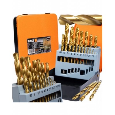 ZESTAW WIERTEŁ WIERTŁA DO METALU POWLEKANE TYTANEM 19 SZT...