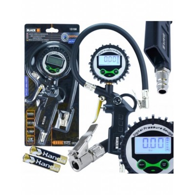 PISTOLET CYFROWY DO POMPOWANIA KÓŁ 1/4" 0-15 BAR WĄŻ 45CM...