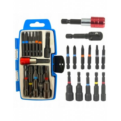 Zestaw bitów z uchwytami Silver S11284 13 elementów