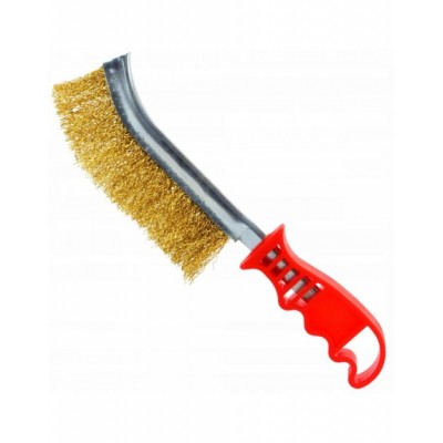 Szczotka druciana Geko G00645 mosiężna z rączką