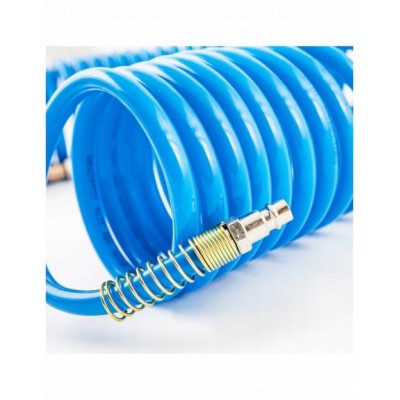 WĄŻ SPIRALNY PRZEWÓD PNEUMATYCZNY 8x12mm 10m BLACK