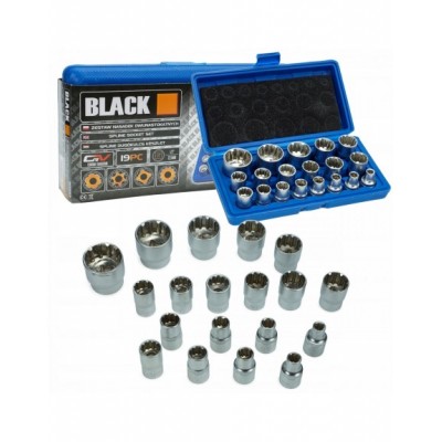 ZESTAW KLUCZY NASADKI SPLINE 8-32 1/2 19EL 30333