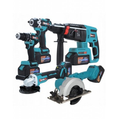 ZESTAW NARZĘDZI AKU 21V 5w1 MŁOT KLUCZ SZLIFIERKA...