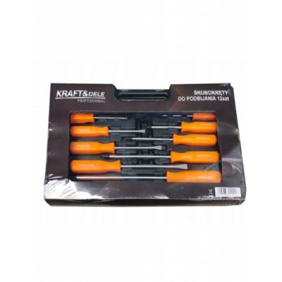 ZESTAW WKRĘTAKÓW ŚRUBOKRĘTÓW DO POBIJANIA 12 ELEMENTÓW...
