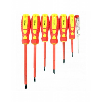 WKRETAKI ŚRUBIKRĘTY izolowane PRÓBNIK 7 el końcówka...