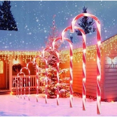 LAMPKI LED LASKA MIKOŁAJA CUKIERKI LIZAKI XL 6SZT 70CM DUŻE