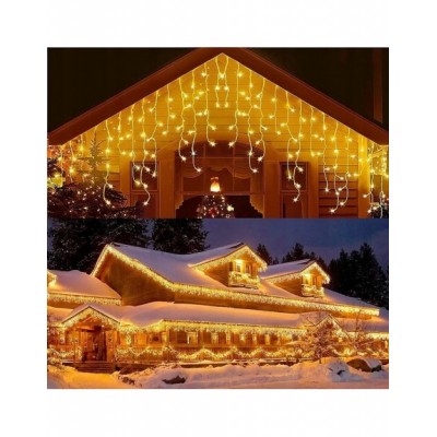 SOPLE LAMPKI CHOINKOWE LED KURTYNA BIAŁE CIEPŁE 22M 500LED