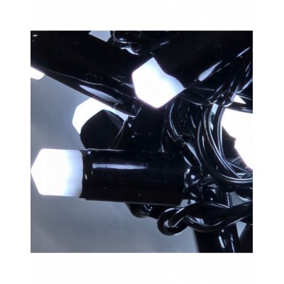 LAMPKI CHOINKOWE LED 50 BIAŁE ZIMNE GRUBE LEDY 50SZT