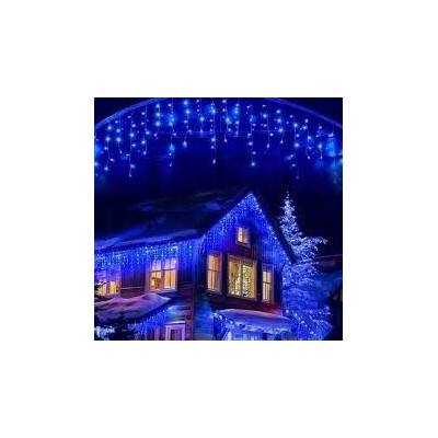 SOPLE LAMPKI CHOINKOWE 100szt 4,6M niebieskie CHOINKA...