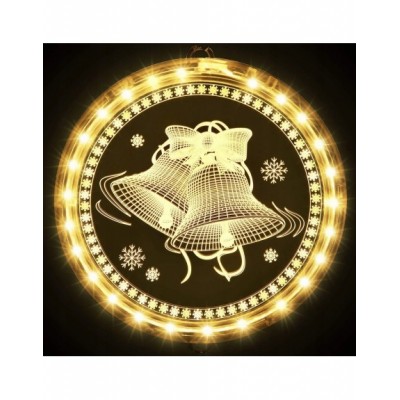 MEGA WITRAŻ LAMPKI ŚWIĄTECZNE 3D OZDOBA dzwonki 21CM