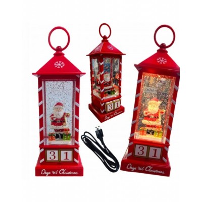 LAMPION LAMPA SZOPKA ŚWIECI GRA OZDOBA MIKOŁAJ ODLICZANIE...