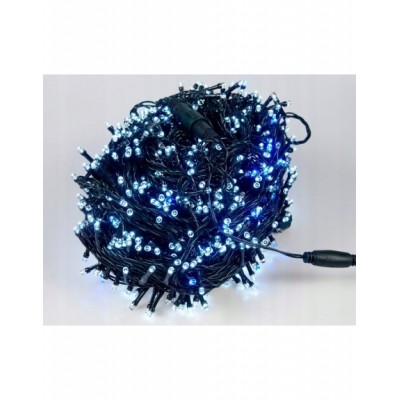 LAMPKI CHOINKOWE FLASH NIEBIESKIE 200 LED 200SZT BIAŁA...