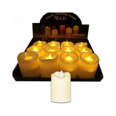 ŚWIECZKA LED WKŁAD DO ZNICZA EFEKT PŁOMIENIA ŚWIECA 7CM...