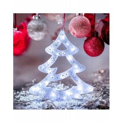 LAMPKI LED CHOINKA 40CM BIAŁA ZIMNA GRUBA BIAŁA ZIMNA