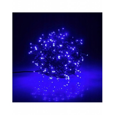 LAMPKI CHOINKOWE 200led FLASH niebieskie STAŁE 15m gruba...