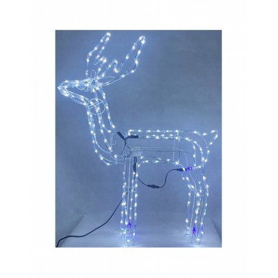 RENIFER JELONEK GIGANT BIAŁY ZIMNY FLASH NIEBIESKI 120CM...