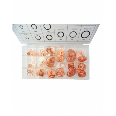 PODKŁADKI MIEDZIANE USZCZELKI ZESTAW 150 PODKŁADKI