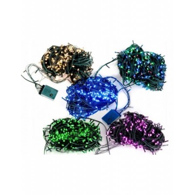 LAMPKI CHOINKOWE 200LED GRUBY KABEL 15M ZEW./WEW. CHOINKA